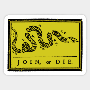 Join or Die Gadsden Flag Ben Franklin Sticker